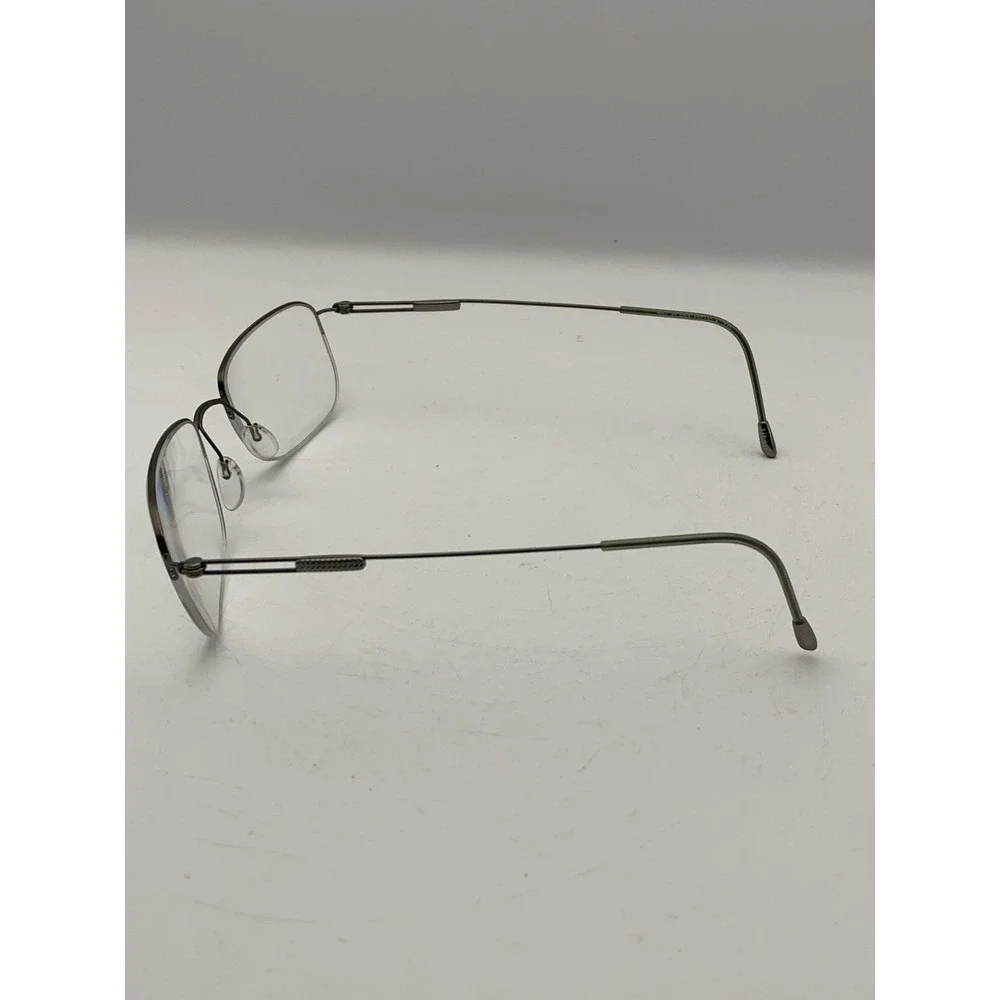 Silhouette Eyeglasses 7584 6053 52-19-140 Silver Square Rectangular Men Titanium